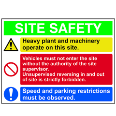 Site Safety Composite Sign - CORREX, 800 X 600mm